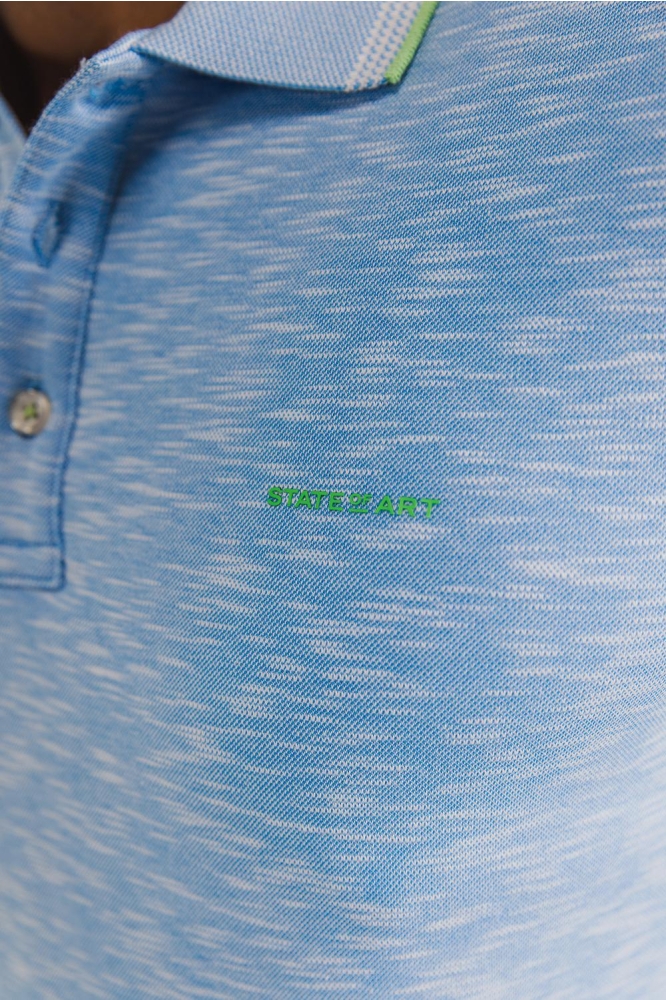 GEMELEERDE POLO MET STREEPDETAILS 46115404 5300